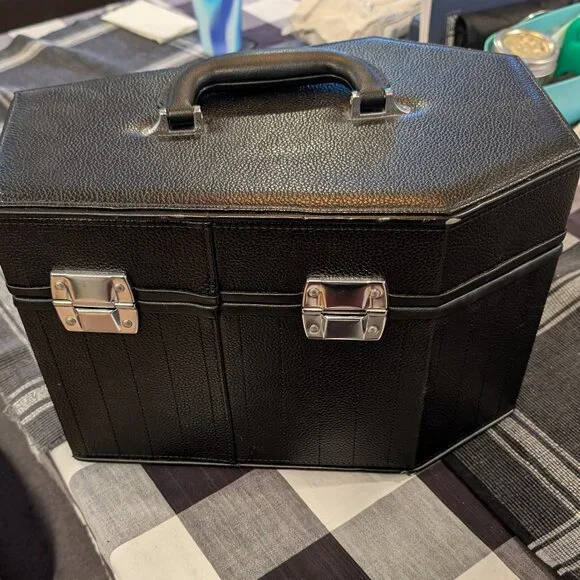 Lux de Ville | RARE! Matte Black Coffin Train Case | Retired - Picture 4 of 11